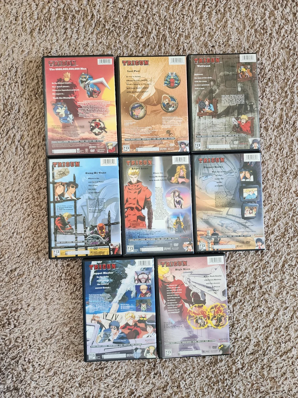 Trigun Anime DVD Lot of 8 Geneon Pioneer Signature Series - Picture 3 of 4